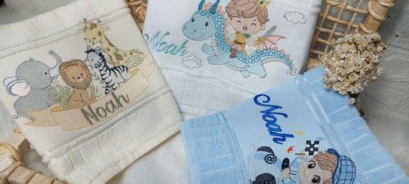Kit 3 Toalhinhas Escolar Boca Personalizada
