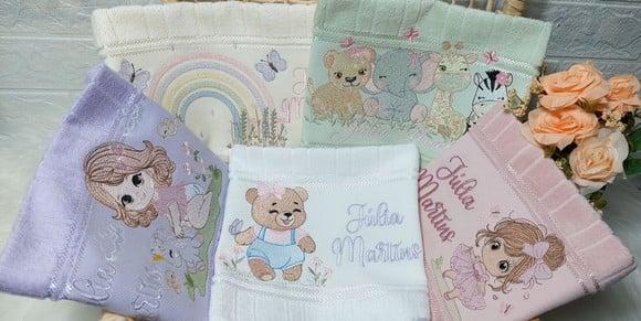 Kit 5 Toalhinhas Escolar Boca Personalizada