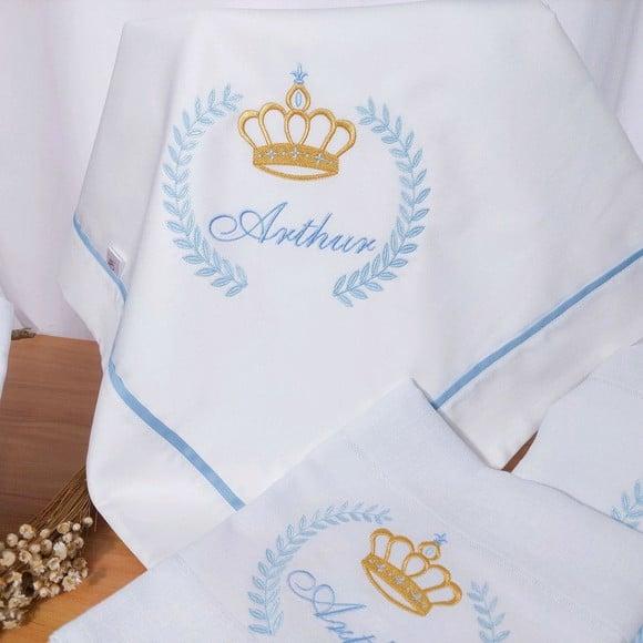 Kit Cueiro + Fraldas Dia a Dia Príncipe Coroa Ramos Luxo