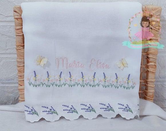 Kit Enxoval Personalizado Luxo Lavanda Delicado Floral