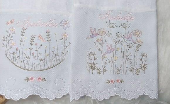 Kit Fraldas Bebê Barra Recortada e Linha Premium Floral
