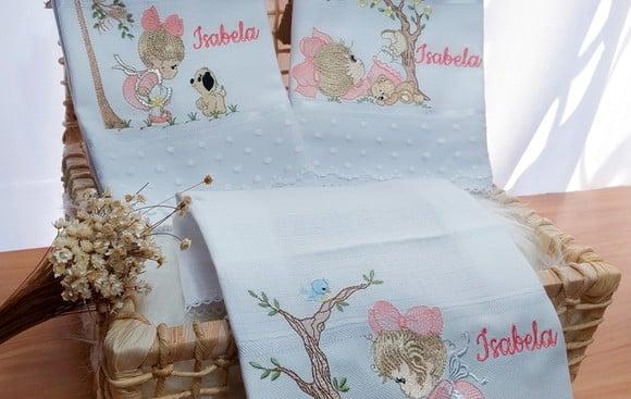 Kit Fraldas com Renda Delicada Menina Bonecas Luxo