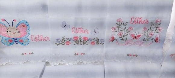 Kit Fraldas Floral Bebê Barra Recortada e Linha Premium