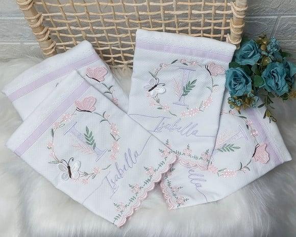 Kit Fraldas Personalizadas Barra Recortada 5 Peças