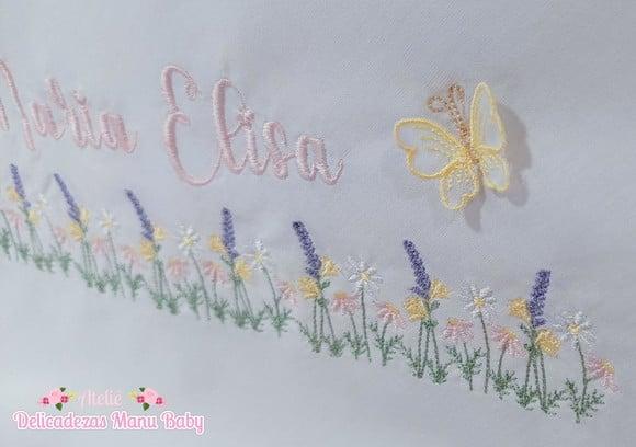 Kit Fraldas Personalizadas Barra Recortada Lavanda Luxo