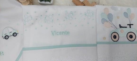 Kit Fraldas Personalizadas Carrinho Carro Delicado Luxo