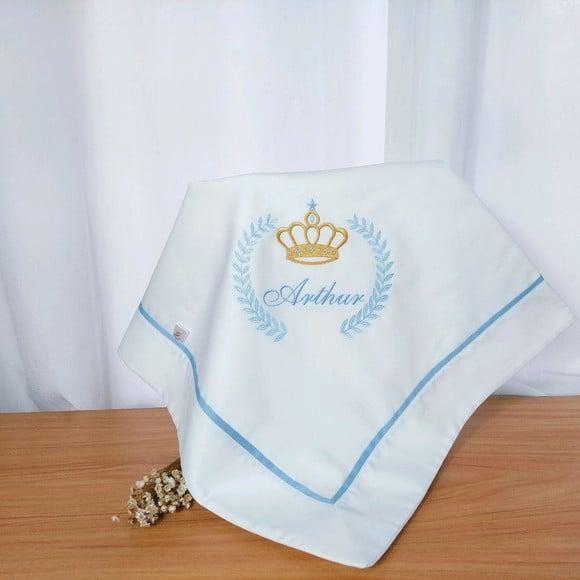 Kit Leito Maternidade Príncipe Coroa Ramos Luxo