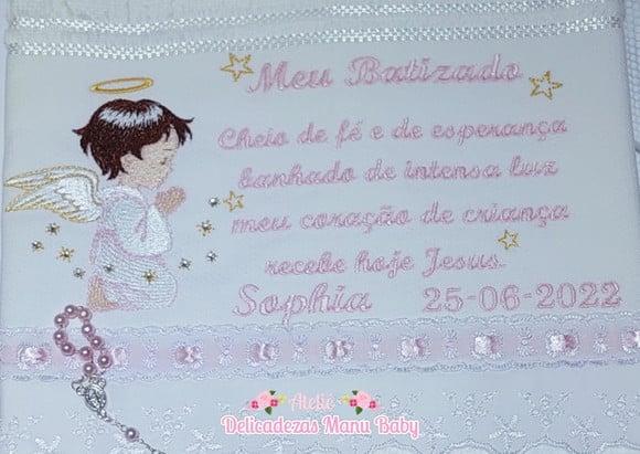 Toalha Batizado Bordada