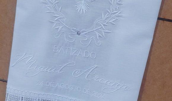 Toalha Batizado Espírito Santo + Vela Batizado