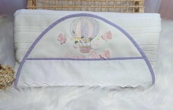 Toalha com Capuz Floral Delicado