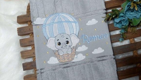 Toalha de Lavabo Boca Elefante Personalizada