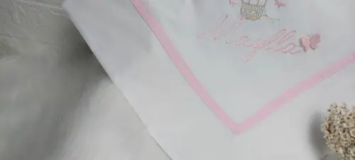 Cueiro Manta Percal 400 Fios Balão Borboletas 3d