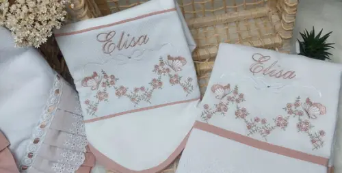 Enxoval Bebê Luxo Floral Rosé Delicado Premium