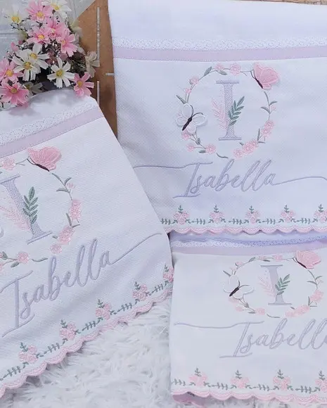 Enxoval Bebe Personalizado Floral Delicado Luxo