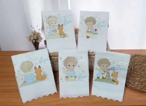 Kit 05 Toalhas de Lavabo Personalizada Príncipe
