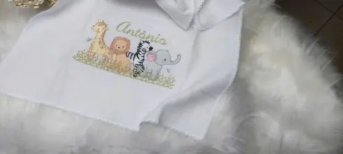 Kit 3 Peças Fraldas Safari Luxo Delicado Dia a Dia