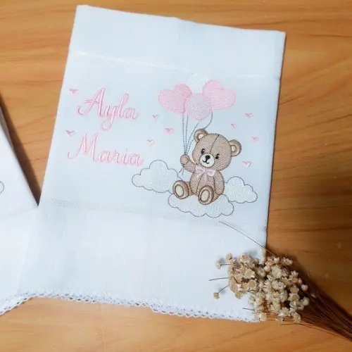 Kit 3 Peças Fraldas Ursinha Balão Delicada Dia a Dia