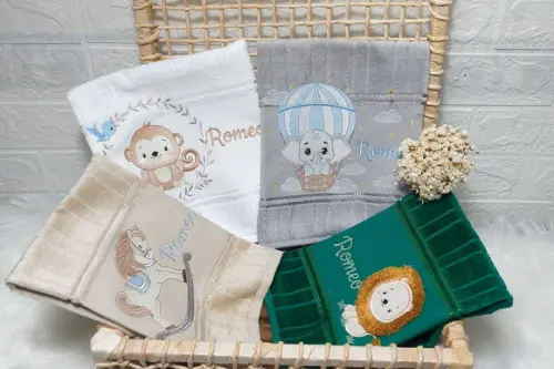 Kit 4 Toalhas de Lavabo Escolar Boca Personalizada