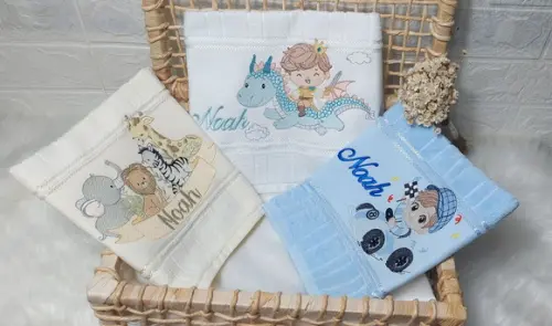 Kit 3 Toalhinhas Escolar Boca Personalizada