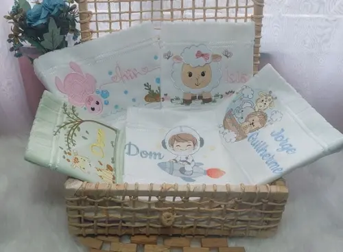 Kit 5 Toalhinhas Escolar Boca Personalizada