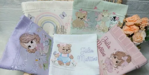 Kit 5 Toalhinhas Escolar Boca Personalizada