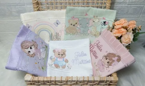 Kit 5 Toalhinhas Escolar Boca Personalizada