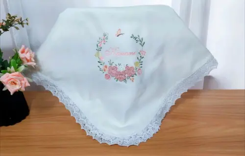 Kit Cueiro Floral Luxo + Fraldas com Barrinha Bordada