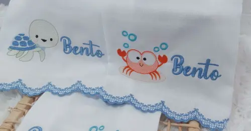 Kit Enxoval Personalizado Fundo do Mar Bebê Luxo