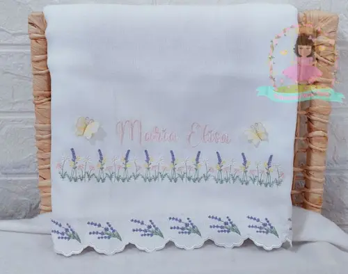 Kit Enxoval Personalizado Luxo Lavanda Delicado Floral