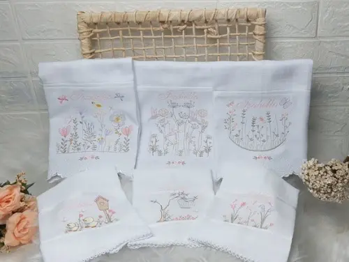 Kit Fraldas Bebê Barra Recortada e Linha Premium Floral
