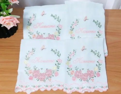 Kit Fraldas Personalizada Rosé Luxo Floral Barra Bordada