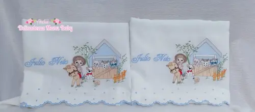 Kit Fraldas Personalizadas Barra Recortada Fazendinha Luxo