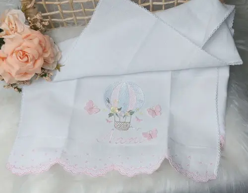 Kit Fraldas Personalizadas Barra Recortada Balão Menina