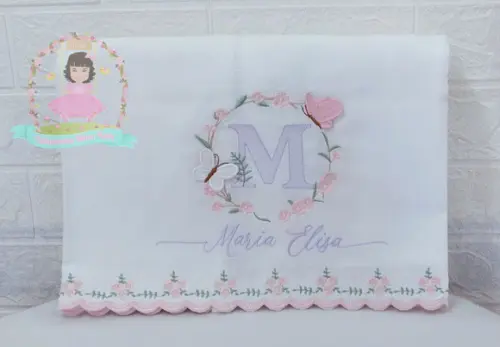 Kit Fraldas Personalizadas Barra Recortada Floral Luxo