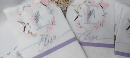 Kit Fraldas Personalizadas Floral Delicado Luxo