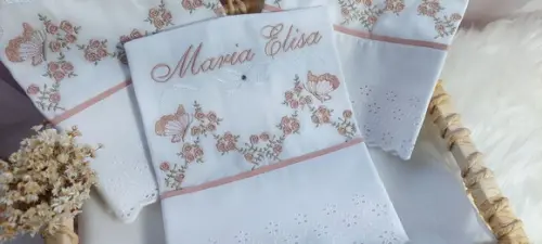 Kit Fraldas Personalizadas Floral Luxo