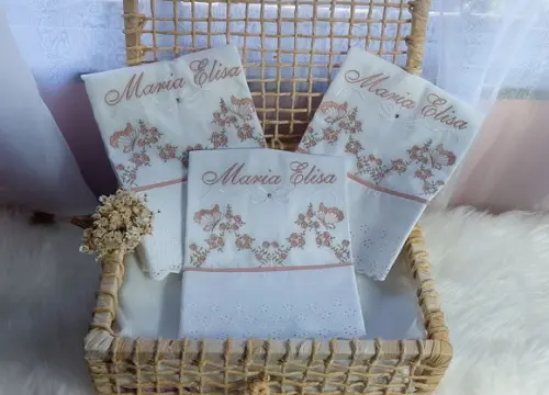 Kit Fraldas Personalizadas Floral Luxo