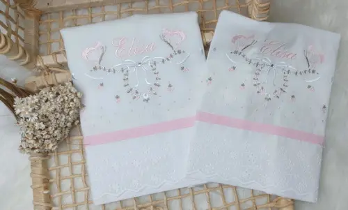 Kit Fraldas Personalizadas Guirlanda Floral Delicado Luxo