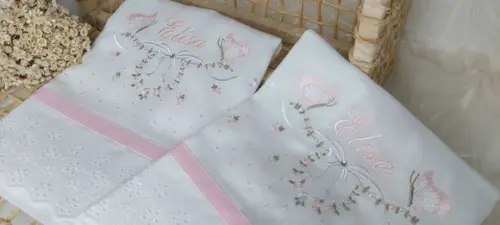 Kit Fraldas Personalizadas Guirlanda Floral Delicado Luxo