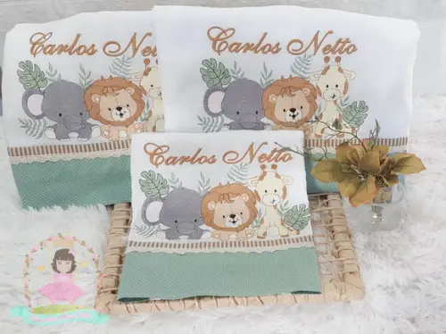Kit Fraldas Personalizadas Safari