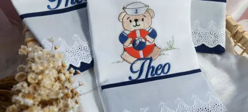 Kit Fraldas Personalizadas Urso Marinheiro Luxo