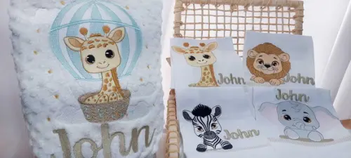 Kit Manta Baby + Fraldas Personalizadas