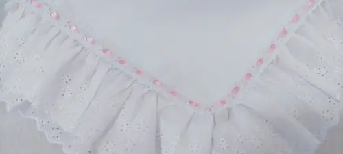 Manta Piquet Luxo Floral Borboleta Delicado Bordado
