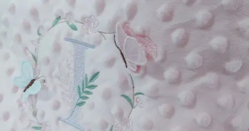 Manta/cobertor Soft Bordada para Bebês Premium Floral