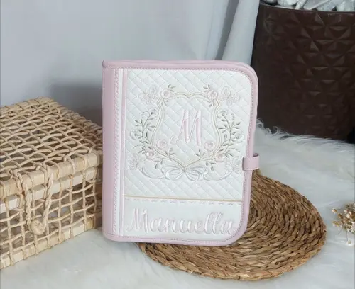 Porta Documentos do Bebê Capa Caderneta de Vacinação Floral