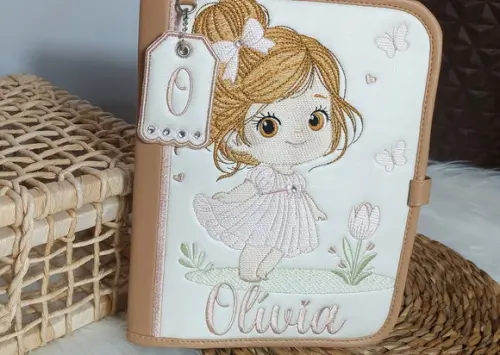 Porta Documentos do Bebê Capa Caderneta de Vacinação Boneca