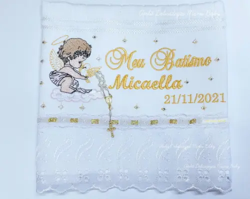 Toalha Batizado Anjinha na Nuvem Meu Batizado
