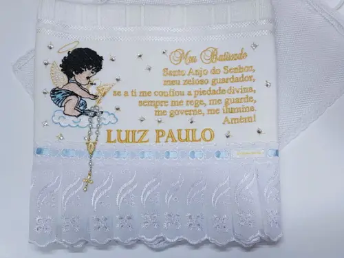 Toalha Batizado Anjinho Espírito Santo