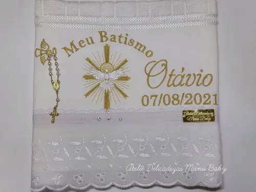 Toalha Batizado Divino Espirito Santo