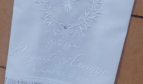 Toalha Batizado Espírito Santo + Vela Batizado